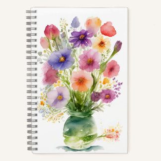Carnet Bouquet de printemps de l'aquarelle