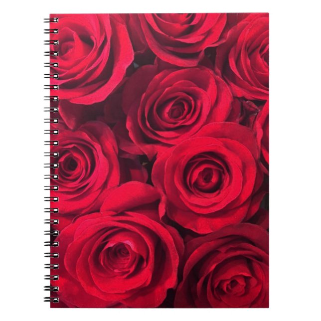 Carnet Bouquet de roses rouges de la passion (Devant)