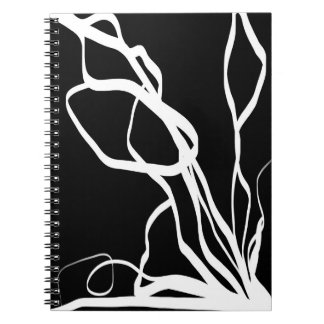 Carnet Bouquet Noir : Abstrait noir et blanc