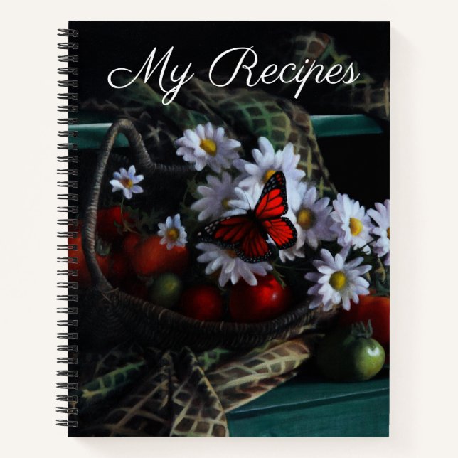 Carnet Bouquet papillon Mes recettes (Devant)