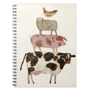 Carnet Bourgeons de basse-cour - vache, porc, moutons, et