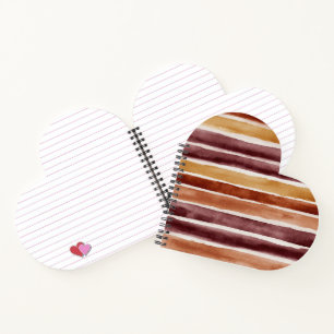 Carnet Bourgogne Abricot Orange Rouge Rayures