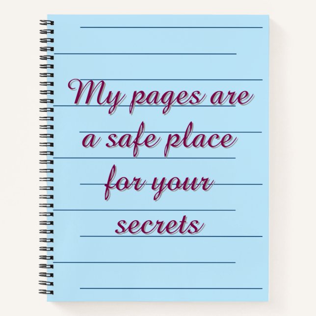 Carnet Bourgogne Romantique & Garde-Secrets Bleu (Devant)