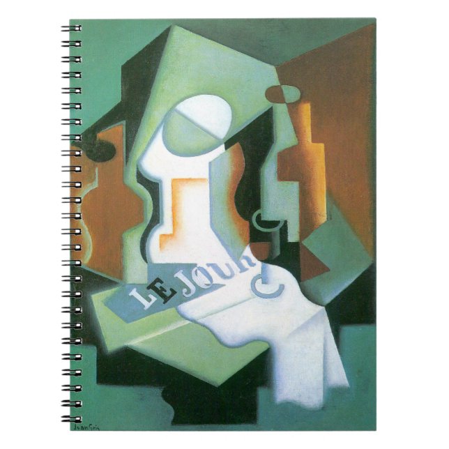 Carnet Bouteille et plat de fruits de Juan Gris, Cubisme  (Devant)