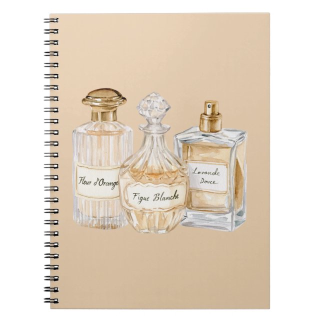 Carnet Bouteilles de parfum françaises (Devant)