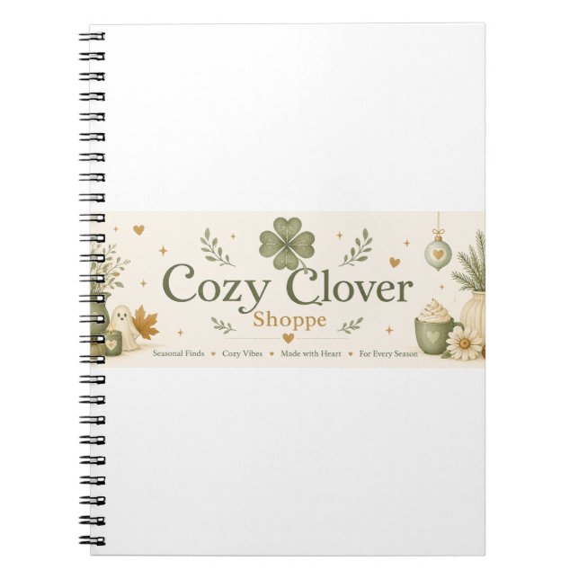 Carnet Boutique Cozy Clover (Devant)