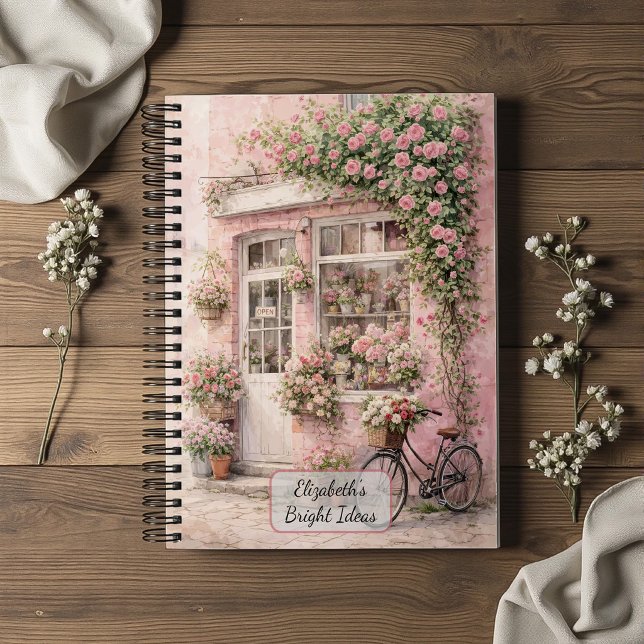 Carnet Boutique de fleurs avec bicyclette (Créateur téléchargé)