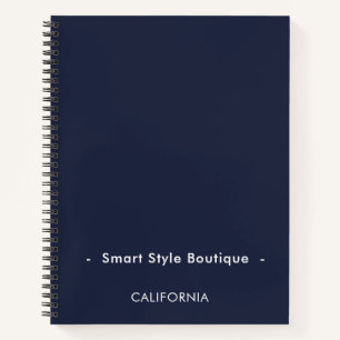 Carnet Boutique minimaliste de luxe bleu marine