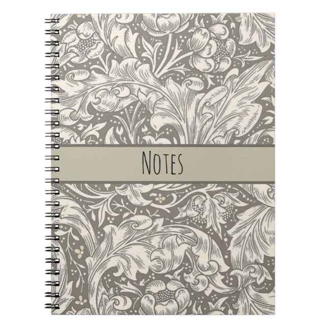 Carnet Bouton de bachelier en damas antique de William Mo (Devant)