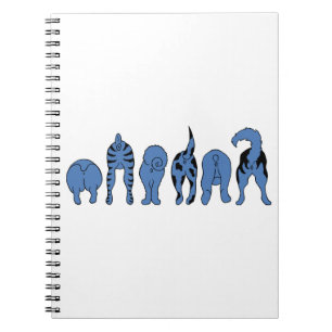 Carnet Boutons de chien bleu