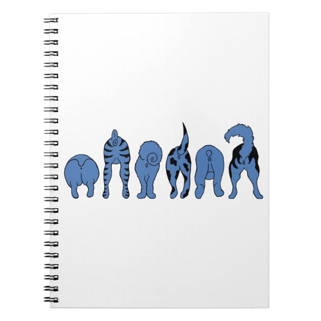 Carnet Boutons de chien bleu (Devant)
