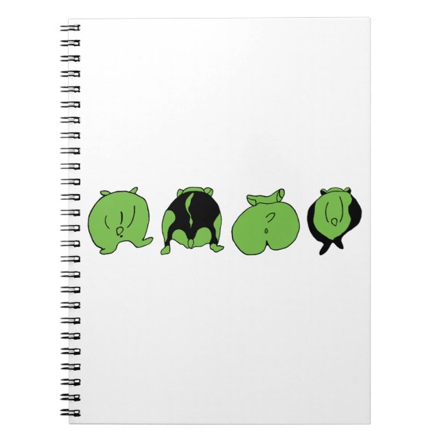 Carnet Boutons de hamster vert (Devant)