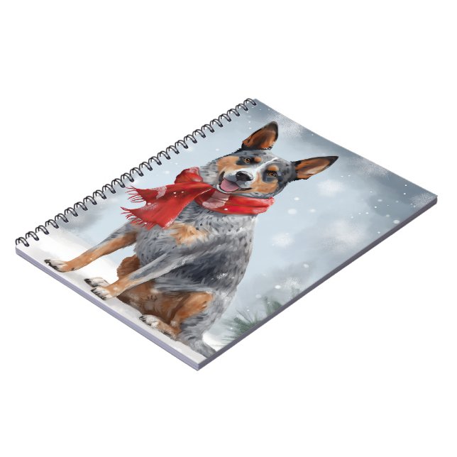 Carnet Bouvier Australien dans la neige de Noël (Côté gauche)