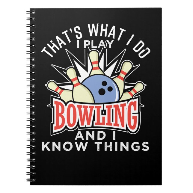 Carnet Bowling Et Je Connais Les Choses 260 bowler (Devant)