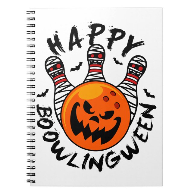 Carnet Bowling Halloween Bowler Happy Bowlingween (Devant)