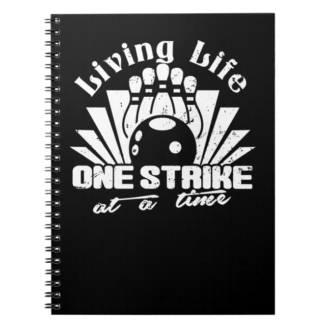 Carnet Bowling Living Life Une grève à la fois T 373 bow (Devant)