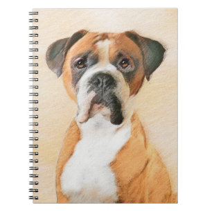 Carnet Boxer Dog Peinture Non Décroché Art animal origina