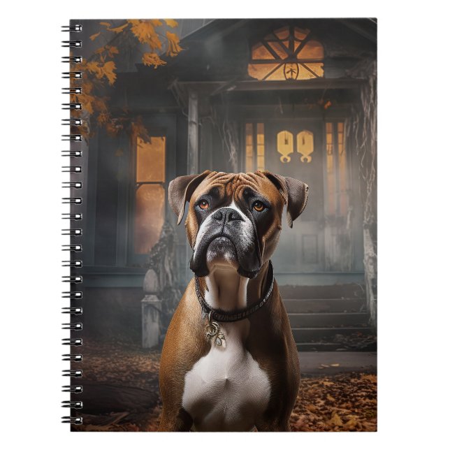 Carnet Boxer Halloween Effrayant (Devant)