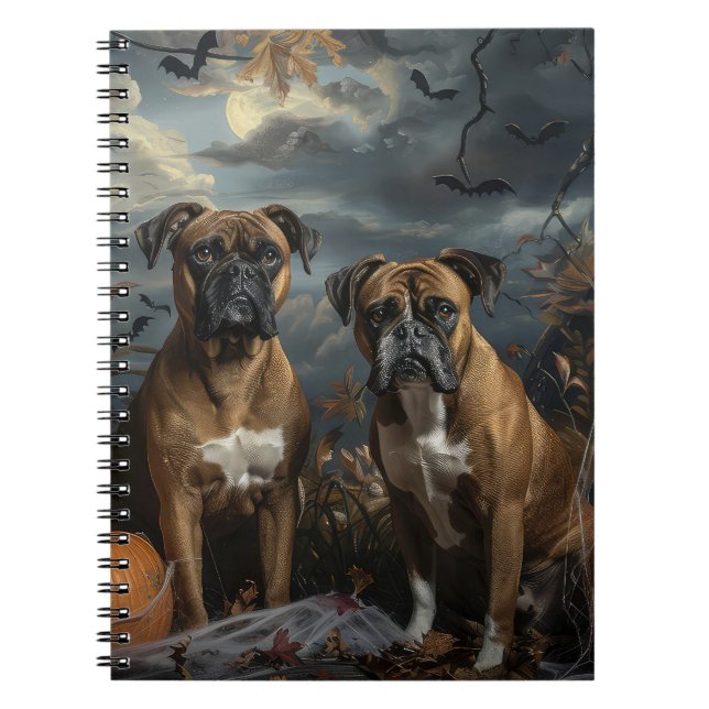 Carnet Boxer Halloween Night Doggy Délice (Devant)