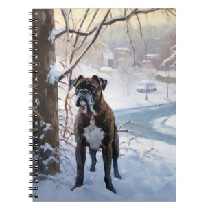 Carnet Boxeur Qu'il neige Noël
