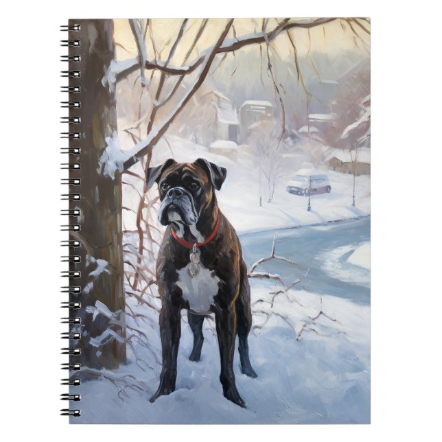 Carnet Boxeur Qu'il neige Noël (Devant)