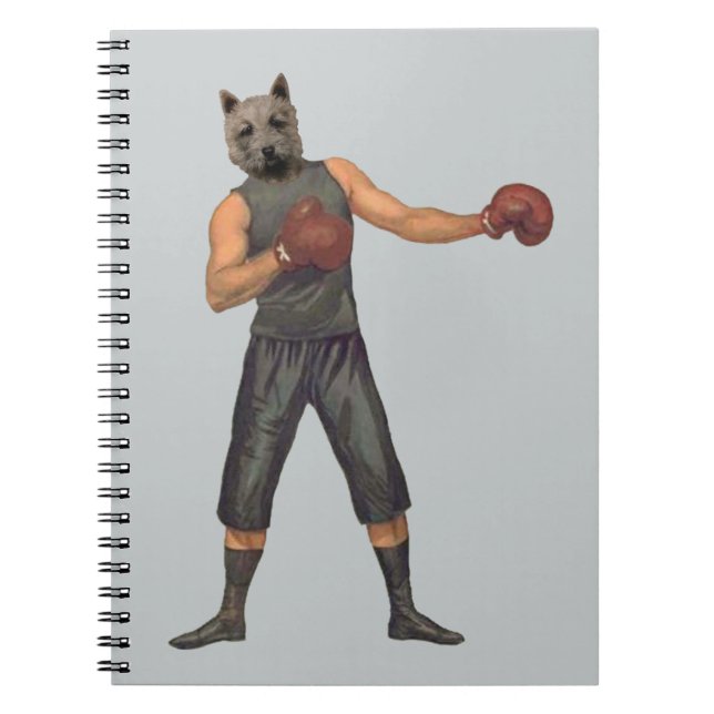 Carnet Boxeur vintage Westie (Devant)