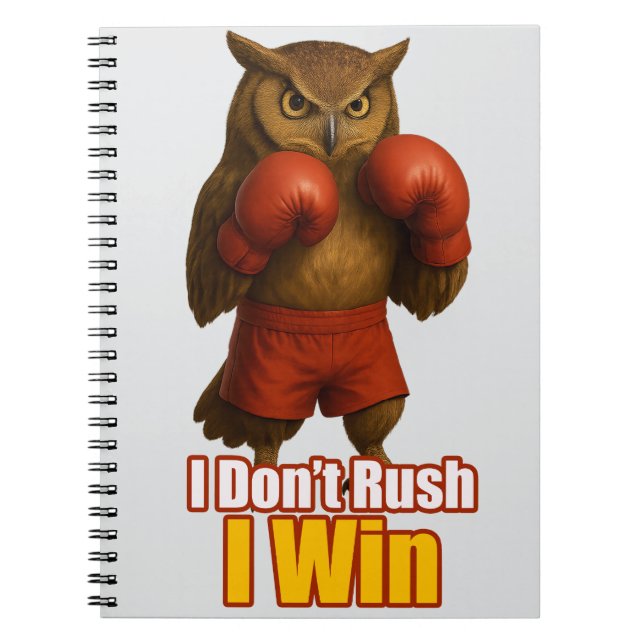 Carnet Boxing Owl  Win with Patience (Devant)