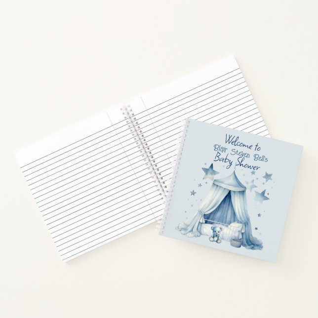 Carnet Boy Blue Baby shower Guestbook (Intérieur)
