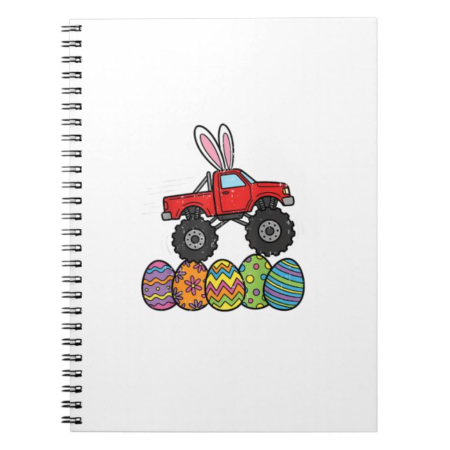 Carnet Boys Easter Monster Truck Happy Easter Day Eggs To (Devant)