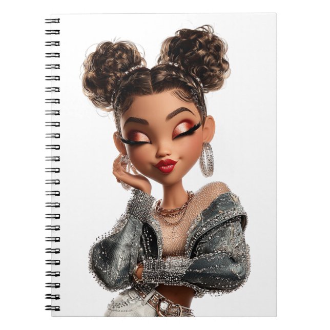 Carnet Braided Glam Girl Spiral Photo Notebook (Devant)