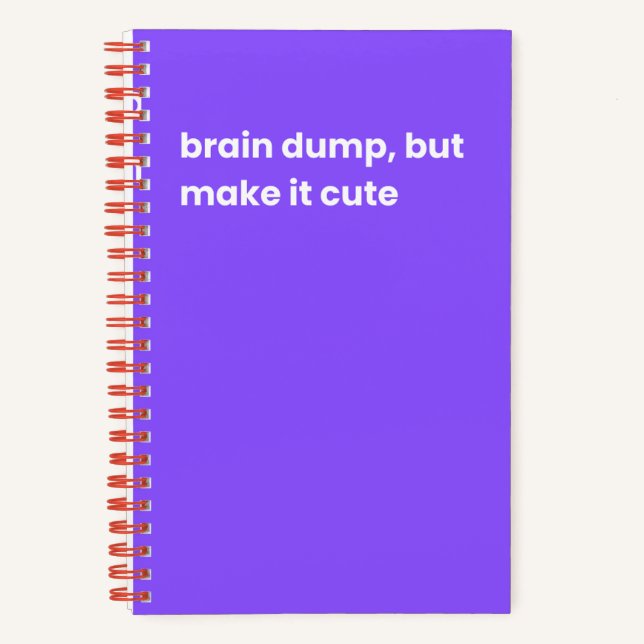 Carnet Brain dump, mais le rendre mignon (Recto)