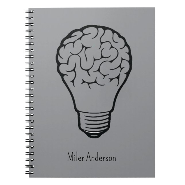 Carnet Brain Lamp - Creative Thinking Notebook- Mapping  (Devant)
