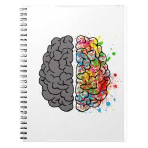 Carnet brain mind psychology idea hearts
