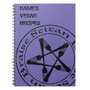 Carnet Braise Seitan Vegan Pentagram (version sombre)