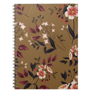Carnet Branche de fleurs roses, composition abstraite.