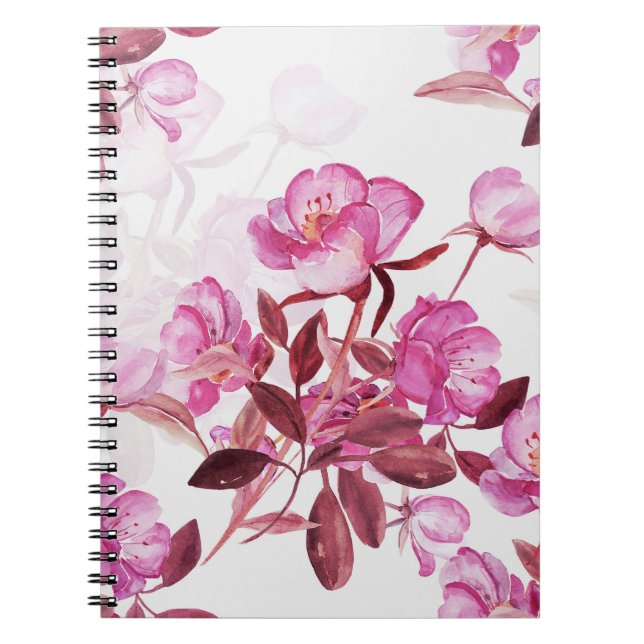 Carnet Branche de floraison motif transparente des hanche (Devant)