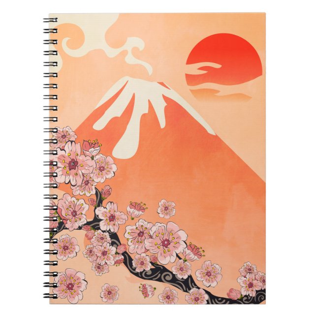 Carnet Branche et volcan Sakura (Devant)