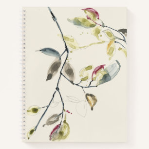 Carnet Branche feuille aquarelle