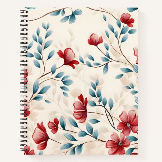 Carnet Branche florale botanique élégante (Devant)