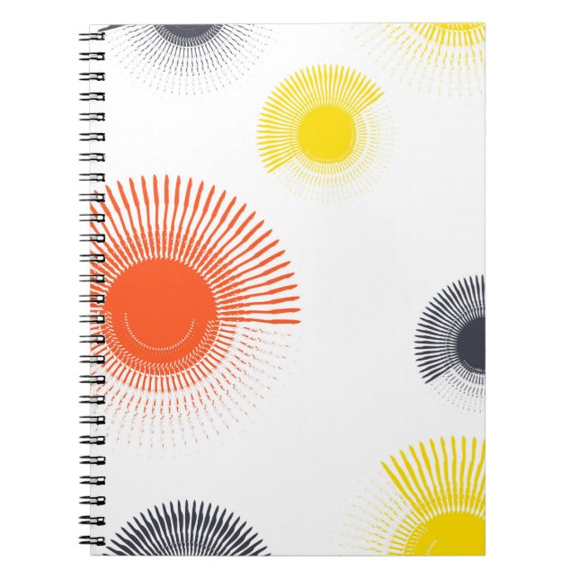 Carnet Branché, ludique, animé, cool, circulaire géométri (Devant)