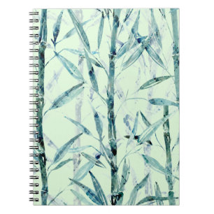 Carnet Branches, blanc, vert, leaves, bamboo