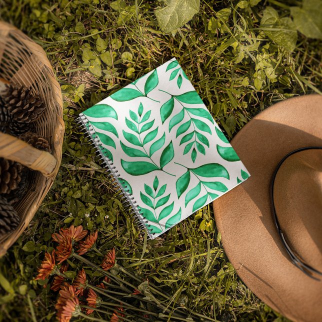 Carnet Branches d'aquarelle simples - vert (Créateur téléchargé)