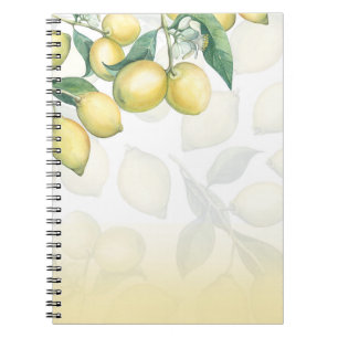 Carnet Branches de citron Blanc & Jaune Pays Rustique Chi