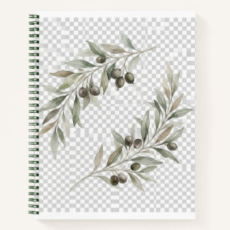 Carnet Branches d'olive aquarelle – Botanique scandinave