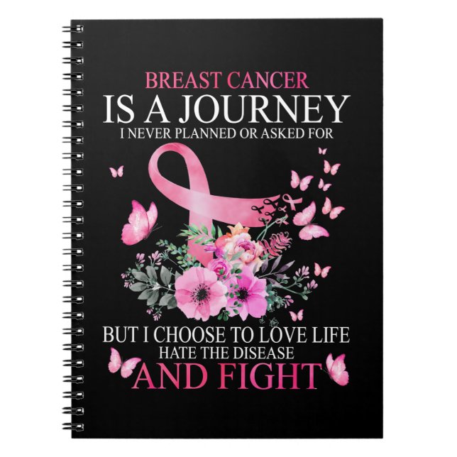 Carnet Breast Cancer Journey Butterfly Fight Cancer Survi (Devant)