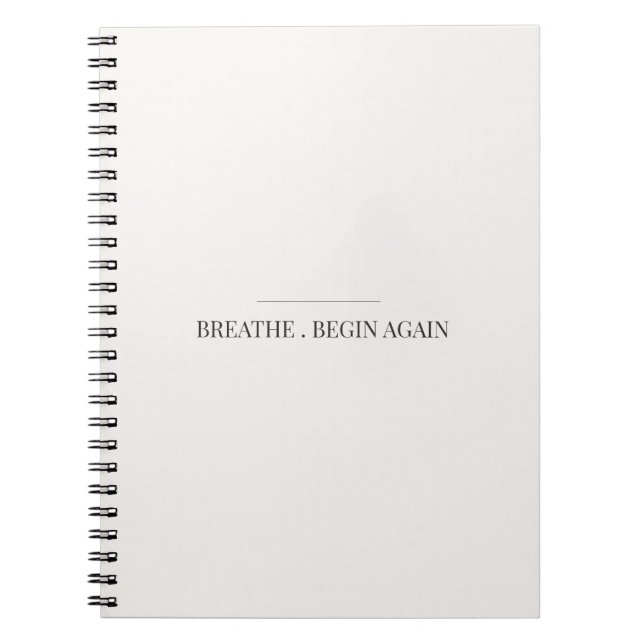 Carnet Breathe Begin Again – Journal de pleine con (Devant)