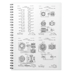 Carnet Brevet US381968 p 1-4 de moteur d'Elecro-Aimant de