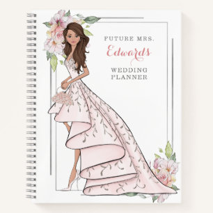 Carnet Bride blushing dans un ordinateur portable Wedding
