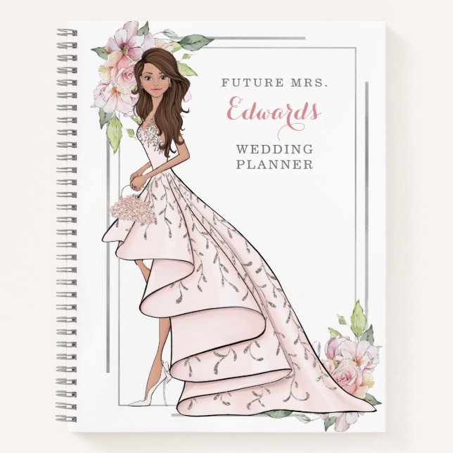 Carnet Bride blushing dans un ordinateur portable Wedding (Devant)