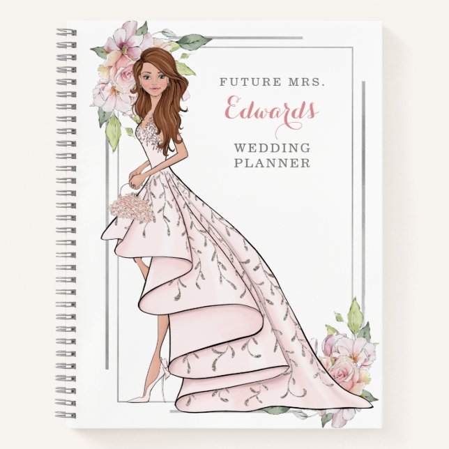 Carnet Bride blushing dans un ordinateur portable Wedding (Devant)